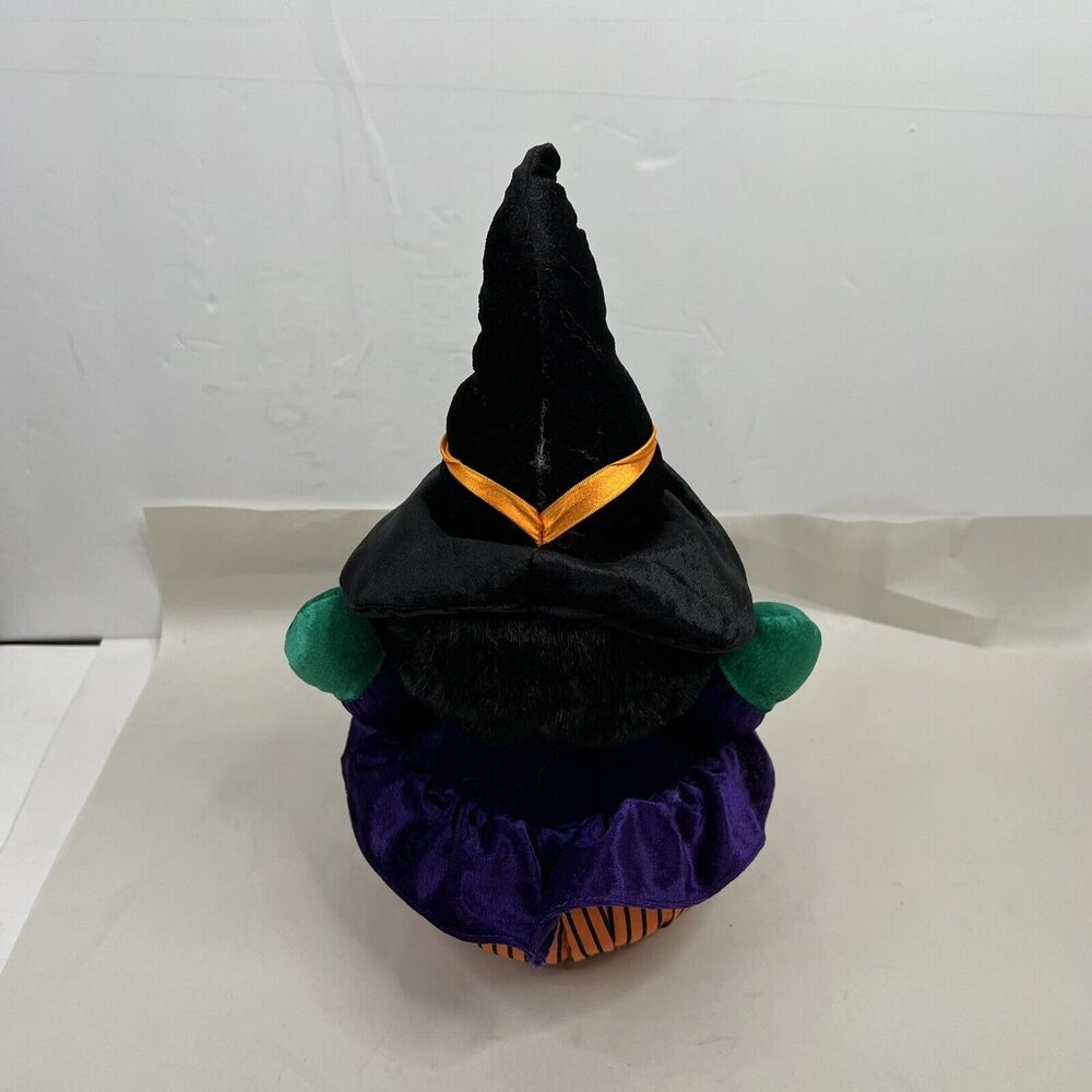 Vintage Dan Dee Sitting Halloween Pumpkin Witch 14" Plush Stuffed Toy - Picture 4 of 8